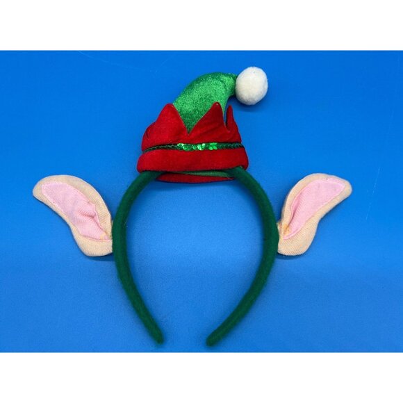 Elf Hat Headband With Ears & Pom Pom For Christmas - Picture 2 of 4